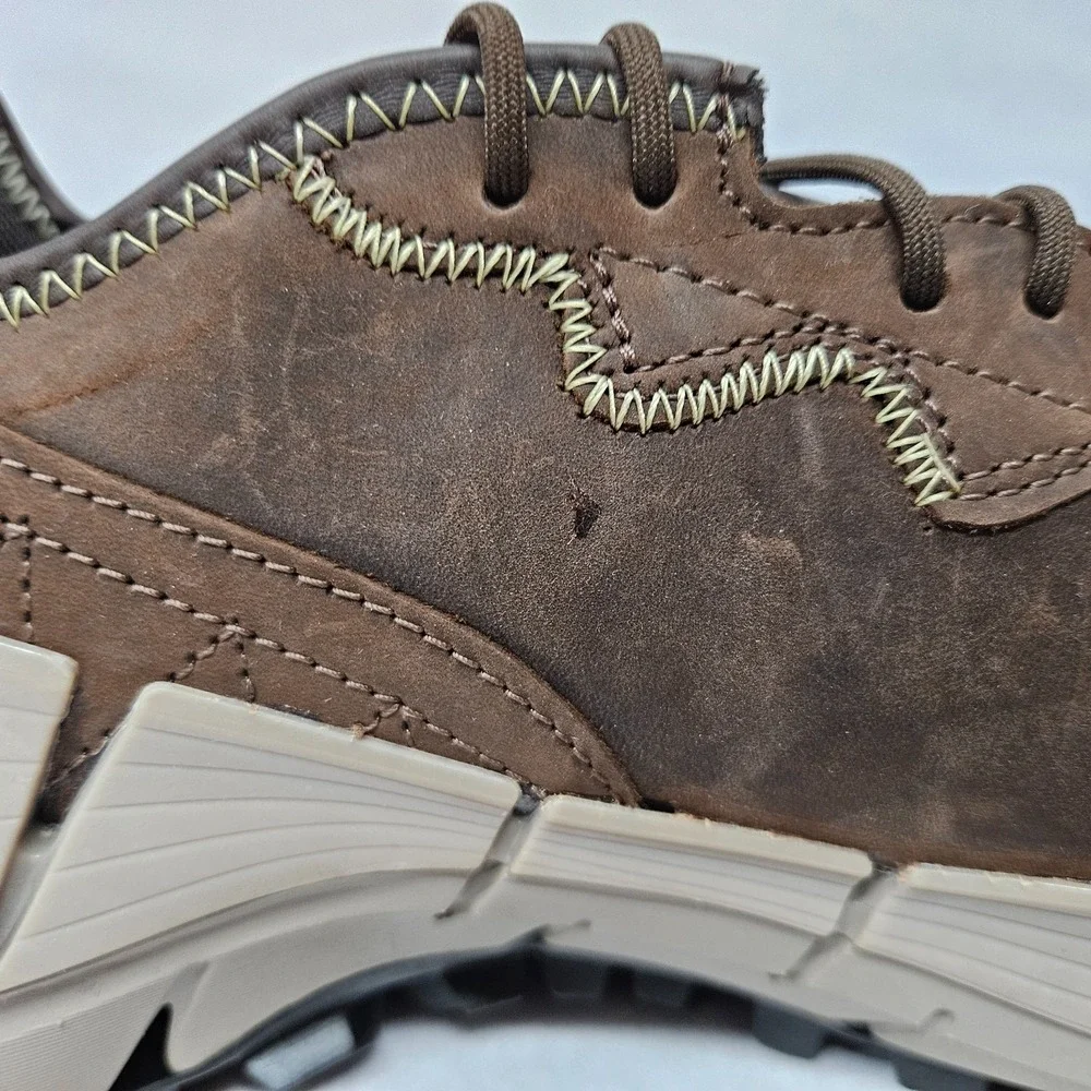 Reebok Men's Zig Kinetica Edge II Work Safety Shoes‎ RB3020 Brown Leather Sz 9.5